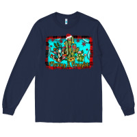 Navy merry & bright Long Sleeve Tee - JahusDesignShop