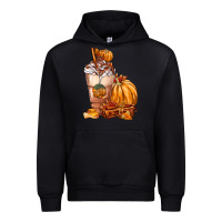 Black Pumpkin Spice Coffee Urban Hoodie - FaDigitalArtStudio