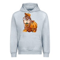 Heather Grey Pumpkin Spice Coffee Urban Hoodie - FaDigitalArtStudio