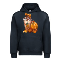 Navy Pumpkin Spice Coffee Urban Hoodie - FaDigitalArtStudio