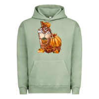 Pigment Oil Green Pumpkin Spice Coffee Urban Hoodie - FaDigitalArtStudio