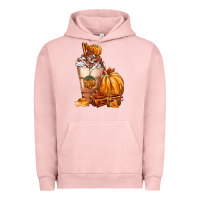 Pigment Salmon Pumpkin Spice Coffee Urban Hoodie - FaDigitalArtStudio