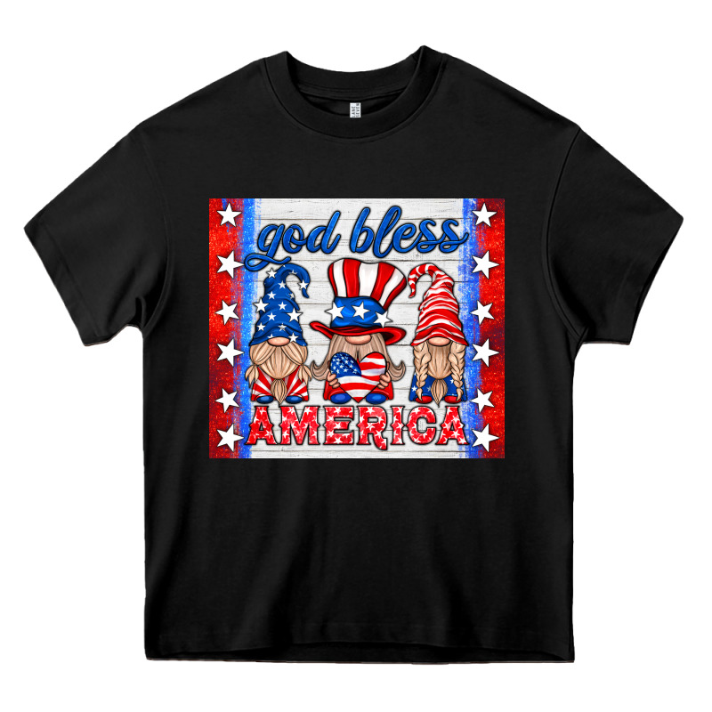 God Bless America Gnomes Heavy Core Tee by HRA Design Shop | Teevron