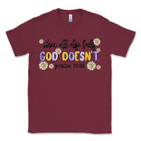 Burgundy when all else fails god doesnt Classic Tee - MaliasSmallBusiness