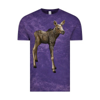 Cloud Purple moose fawn deer Vintage Tee - LillyAllenDesigns