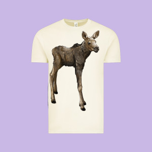 Moose Fawn Deer Vintage Tee Designed By Lillyallendesigns