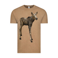 Vintage Coffee moose fawn deer Vintage Tee - LillyAllenDesigns