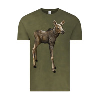 Vintage Olive moose fawn deer Vintage Tee - LillyAllenDesigns