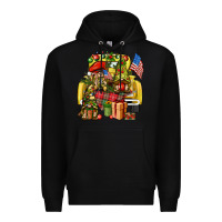 Black Christmas army gnomes truck 4th of july Premium Hoodie - HowdyJamesFarm