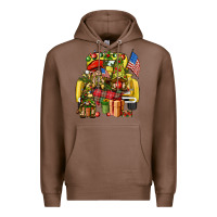 Chestnut Christmas army gnomes truck 4th of july Premium Hoodie - HowdyJamesFarm
