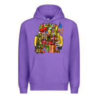 Purple Christmas army gnomes truck 4th of july Premium Hoodie - HowdyJamesFarm