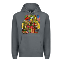 Rock Christmas army gnomes truck 4th of july Premium Hoodie - HowdyJamesFarm