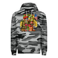Slate Camo Christmas army gnomes truck 4th of july Premium Hoodie - HowdyJamesFarm