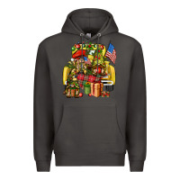 Smoke Christmas army gnomes truck 4th of july Premium Hoodie - HowdyJamesFarm