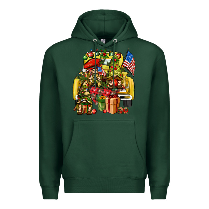 Christmas Army Gnomes Truck 4th Of July Premium Hoodie by HowdyJamesFarm | Teevron