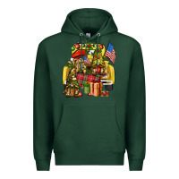 Sports Green Christmas army gnomes truck 4th of july Premium Hoodie - HowdyJamesFarm