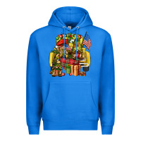 True Royal Christmas army gnomes truck 4th of july Premium Hoodie - HowdyJamesFarm