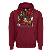 Burgundy santa's favorite ma medical assistant Zipper Hoodie - Jasminsmagicworld
