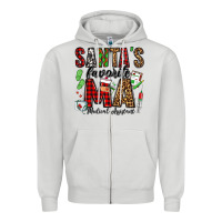 Dove Grey santa's favorite ma medical assistant Zipper Hoodie - Jasminsmagicworld