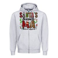 Heather Grey santa's favorite ma medical assistant Zipper Hoodie - Jasminsmagicworld