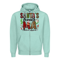 Seafoam santa's favorite ma medical assistant Zipper Hoodie - Jasminsmagicworld