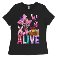 Black he is alive easter Ladies Tee - Neo Western