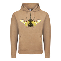 Vintage Coffee Hercules Beetle With Wings Vintage Hoodie - LillyAllenDesigns