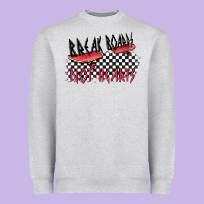 Break Boards Not Hearts Heavyweight Sweatshirt Designed By Maliassmallbusiness