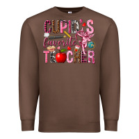 Chestnut Cupid's Favorite Teacher Valentine's Day Premium Sweatshirt - HowdyJamesFarm