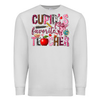 Dove Grey Cupid's Favorite Teacher Valentine's Day Premium Sweatshirt - HowdyJamesFarm