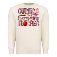 Sandshell Cupid's Favorite Teacher Valentine's Day Premium Sweatshirt - HowdyJamesFarm