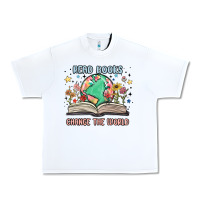 White book lover Urban Heavy Tee - MaliasSmallBusiness