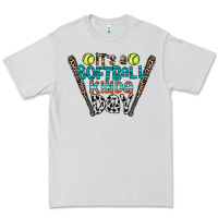 Dove Grey softball Premium Tee - CowhideDigitalArt
