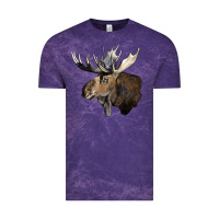 Cloud Purple moose buck deer head Vintage Tee - LillyAllenDesigns