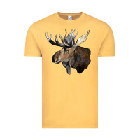 Vintage Mustard moose buck deer head Vintage Tee - LillyAllenDesigns