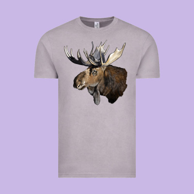Moose Buck Deer Head Vintage Tee Designed By Lillyallendesigns