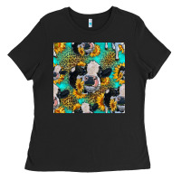 Black holstein cow seamless pattern Ladies Tee - HRA Design Shop