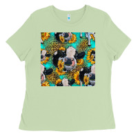 Matcha holstein cow seamless pattern Ladies Tee - HRA Design Shop