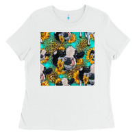 White holstein cow seamless pattern Ladies Tee - HRA Design Shop