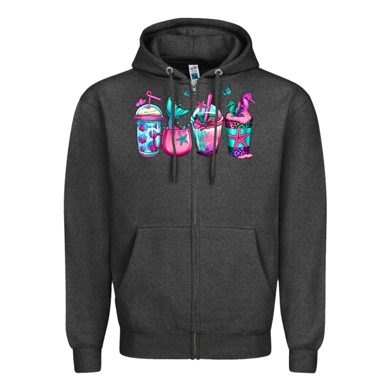 Mermaid Underwater Coffee Zipper Hoodie by Jasminsmagicworld | Teevron