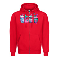 Red mermaid underwater coffee Zipper Hoodie - Jasminsmagicworld