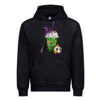 Black Halloween Spooky Pumpkins Frappe Urban Hoodie - FaDigitalArtStudio