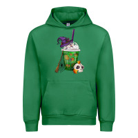 Emerald Halloween Spooky Pumpkins Frappe Urban Hoodie - FaDigitalArtStudio