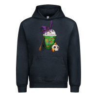 Navy Halloween Spooky Pumpkins Frappe Urban Hoodie - FaDigitalArtStudio