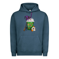 Pigment Midnight Navy Halloween Spooky Pumpkins Frappe Urban Hoodie - FaDigitalArtStudio