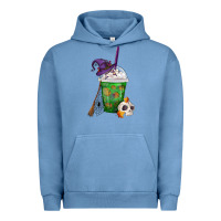 Pigment Pebble Blue Halloween Spooky Pumpkins Frappe Urban Hoodie - FaDigitalArtStudio