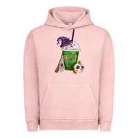 Pigment Salmon Halloween Spooky Pumpkins Frappe Urban Hoodie - FaDigitalArtStudio