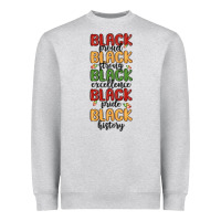Heather Grey black history Heavyweight Sweatshirt - MaliasSmallBusiness