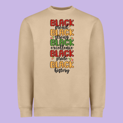 Black History Heavyweight Sweatshirt Designed By Maliassmallbusiness