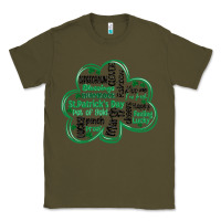Army Green st patricks day shamrock typography Classic Tee - MaliasSmallBusiness